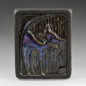 Wall plaque, cat relief by Soholm